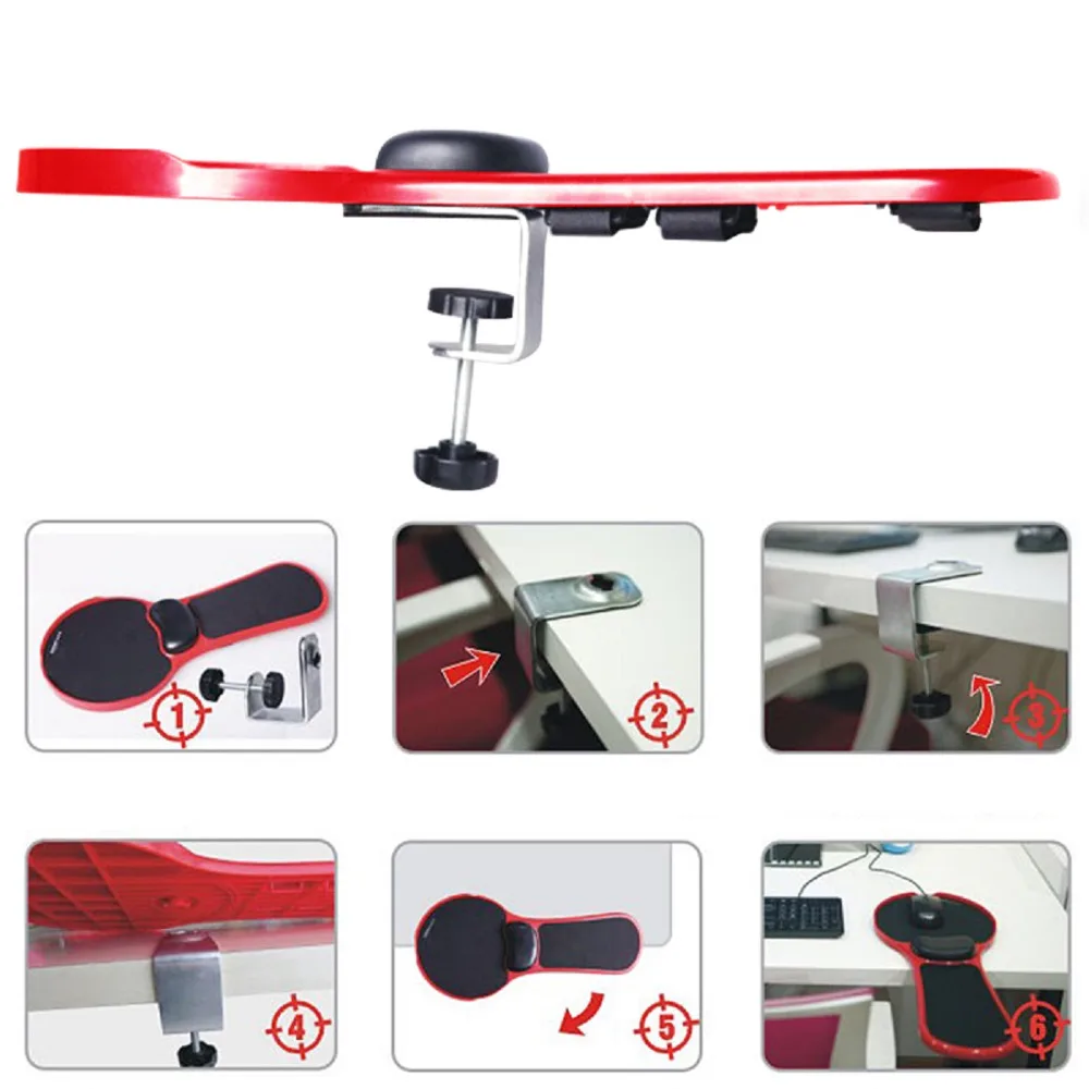 Подлокотник на запястье Регулируемый Настольный коврик для мыши дома и