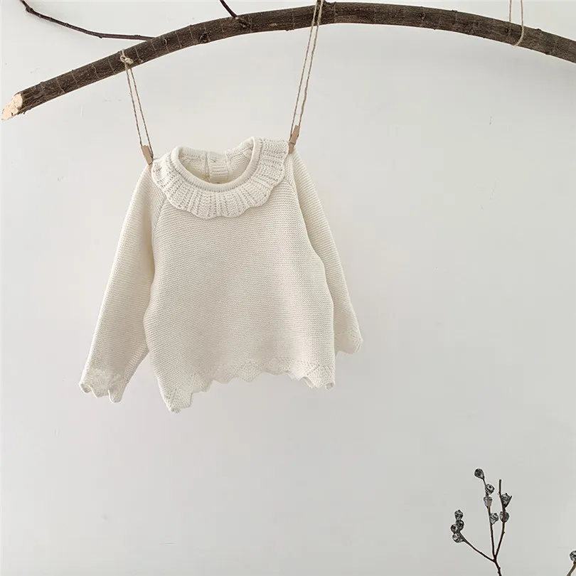 Свитер для маленьких девочек Осенняя трикотажная одежда малышей Детский свитер