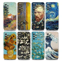 van gogh painting clear phone case for samsung a01 a02s a11 a12 a21 s a31 a41 a32 a51 a71 a42 a52 a72 soft silicon