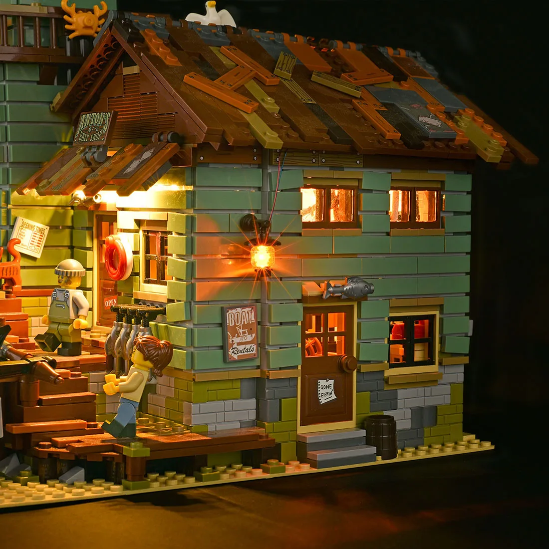 Мелкие детали для строительных блоков аксессуары USB комплект освещения рыбалки