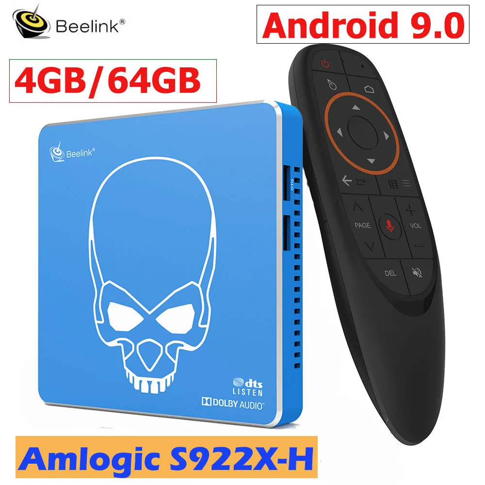 Beelink GT KING PRO Smart Android 9 0 TV Box Amlogic S922X H 4 Гб DDR4 64 ROM Dolby Audio DTS Listen 4K HD Hi Fi