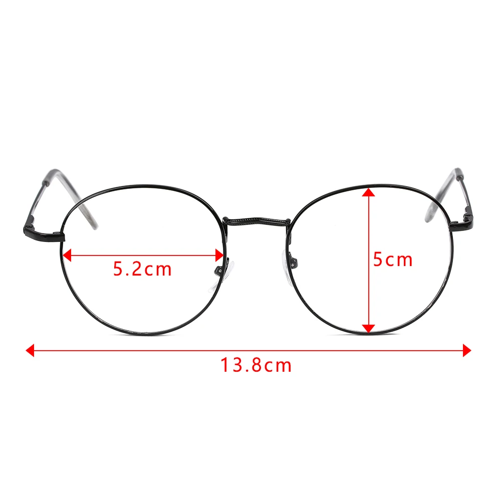 

New Fashion Round Glasses for Women Men Vintage Classic Metal Flat Mirror Optical Spectacles Frame Unisex Vision Care Eyeglasses