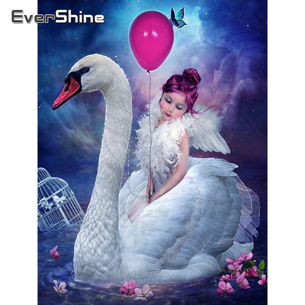 

EverShine алмазная живопись Лебедь Бриллиантовая вышивка мозаика художественные наборы картина Стразы ручной работы хобби подарок