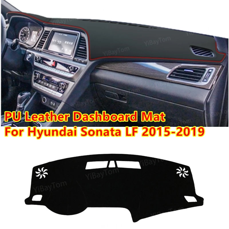 

Для Hyundai Sonata LF 2015-2019 из искусственной кожи анти-скольжения приборной панели автомобиля Обложка Коврик козырек от солнца Pad инструмент Панель...