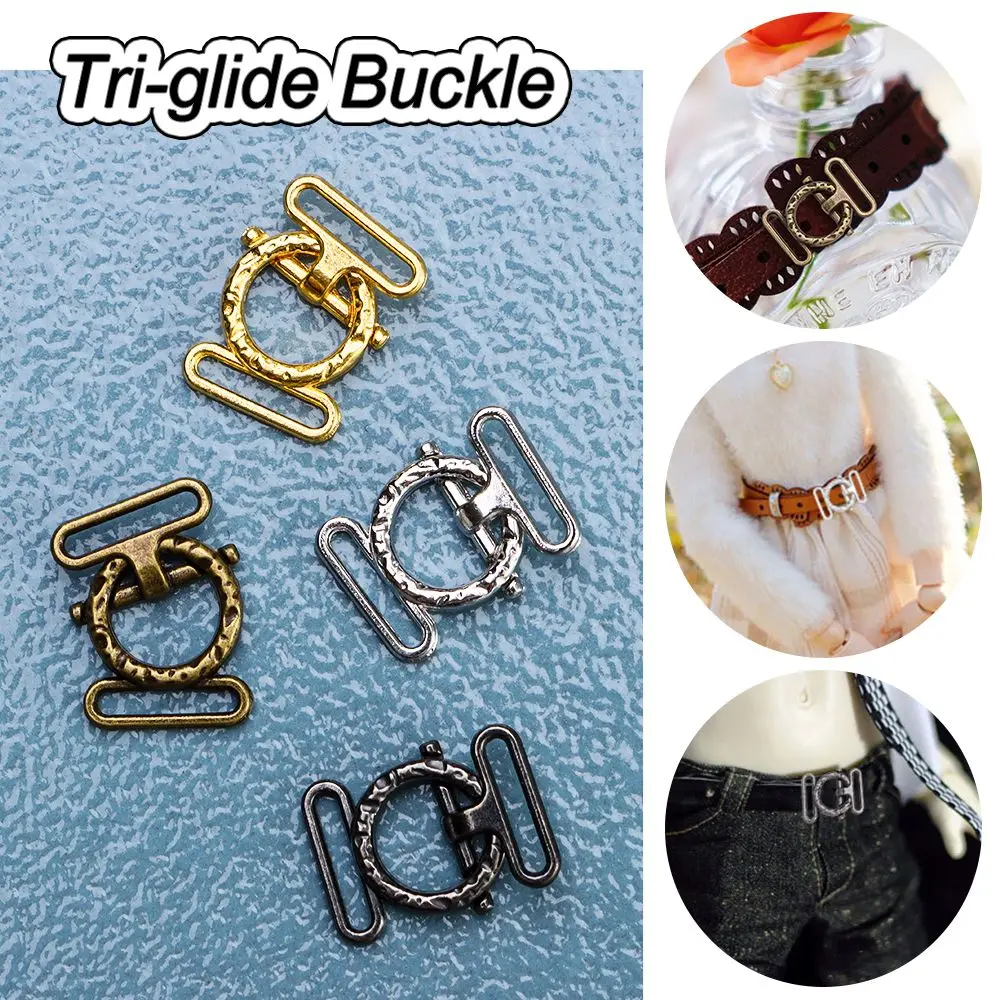 

10Pcs Newest 8mm Tri-glide Buckle High Quality Belt Buttons Mini Ultra-small DIY Doll Buckles Stuffed Toys Doll Bags Accessories