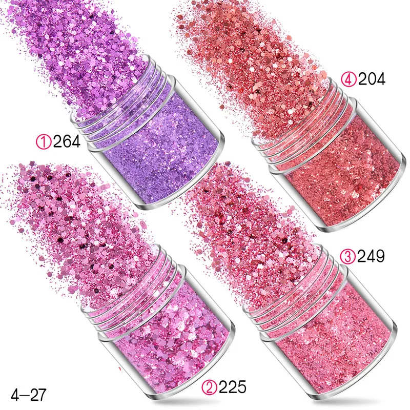 40/50ml Hexagonal Fine Powder Series Christmas Sequins Mixed Craft Nail Polish Holographic Glitter Set Decoration | Дом и сад
