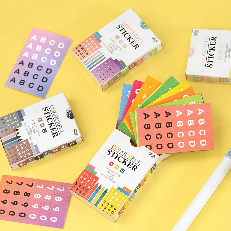

48 pcs/box Colorful numbers and letters series Decorative Stationery Stickers Scrapbooking DIY Diary Album Stick Lable