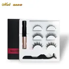 3 пары магнитных ресниц 3D норковые ресницы магнитные ресницы подводка для глаз короткие накладные ресницы долговечные Искусственные ресницы инструмент для макияжа