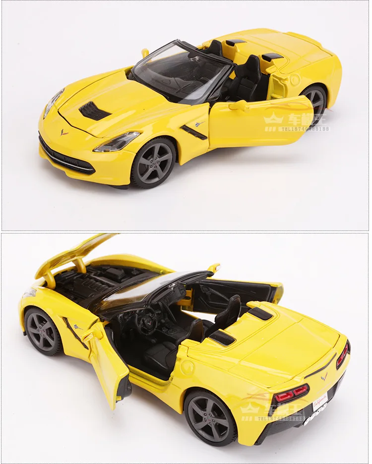 Масштаб 1:24 Chevrolet Corvette Z06 ZL1 имитация литья под давлением металлическая модель автомобиля сплав автомобиль игрушки для мальчиков подарки коллекция Горячая колесо