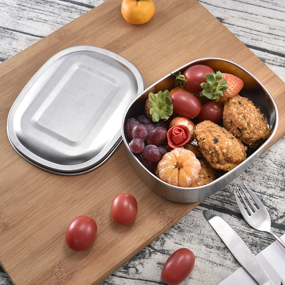 1/2/3 сетки Нержавеющая сталь бэнто Ланч боксы контейнеры для детей школьная