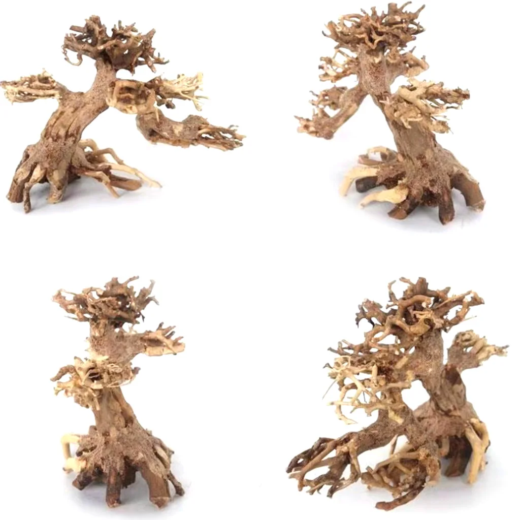 Деревянное украшение для аквариума 4 размера | Дом и сад