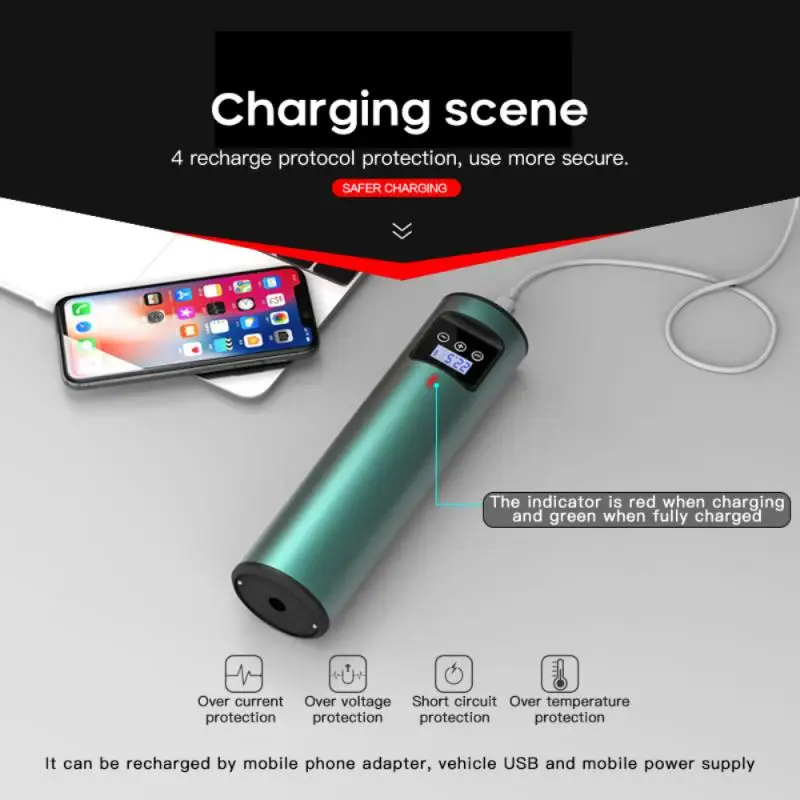 

2021 NEW 12V 150PSI Rechargeable Air Pump Tire Inflator Cordless Portable Compressor Digital Car Tyre Pump Balls Bicycle