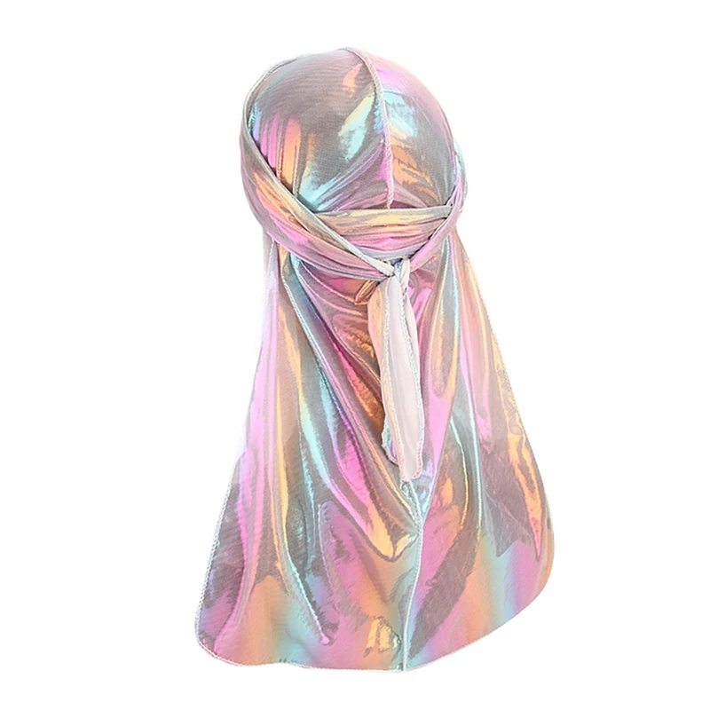 Пляжная Шляпа Doo Rags, цветная шелковистая шапка-тюрбан с длинным хвостом, повязка на голову, бандана, головные уборы, аксессуары для одежды ZL07, Новинка