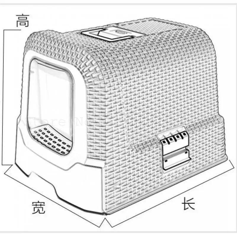 Песочница для кошек с выдвижными ящиками антибрызговый туалет закрытый Большой