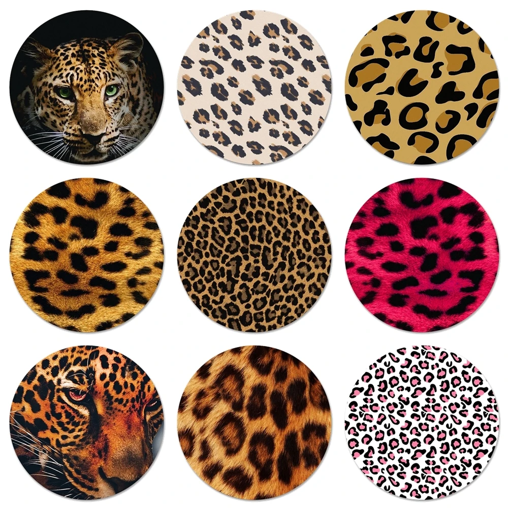 58 мм с принтом тигра и леопарда Значок брошь заколка аксессуары для одежды рюкзак