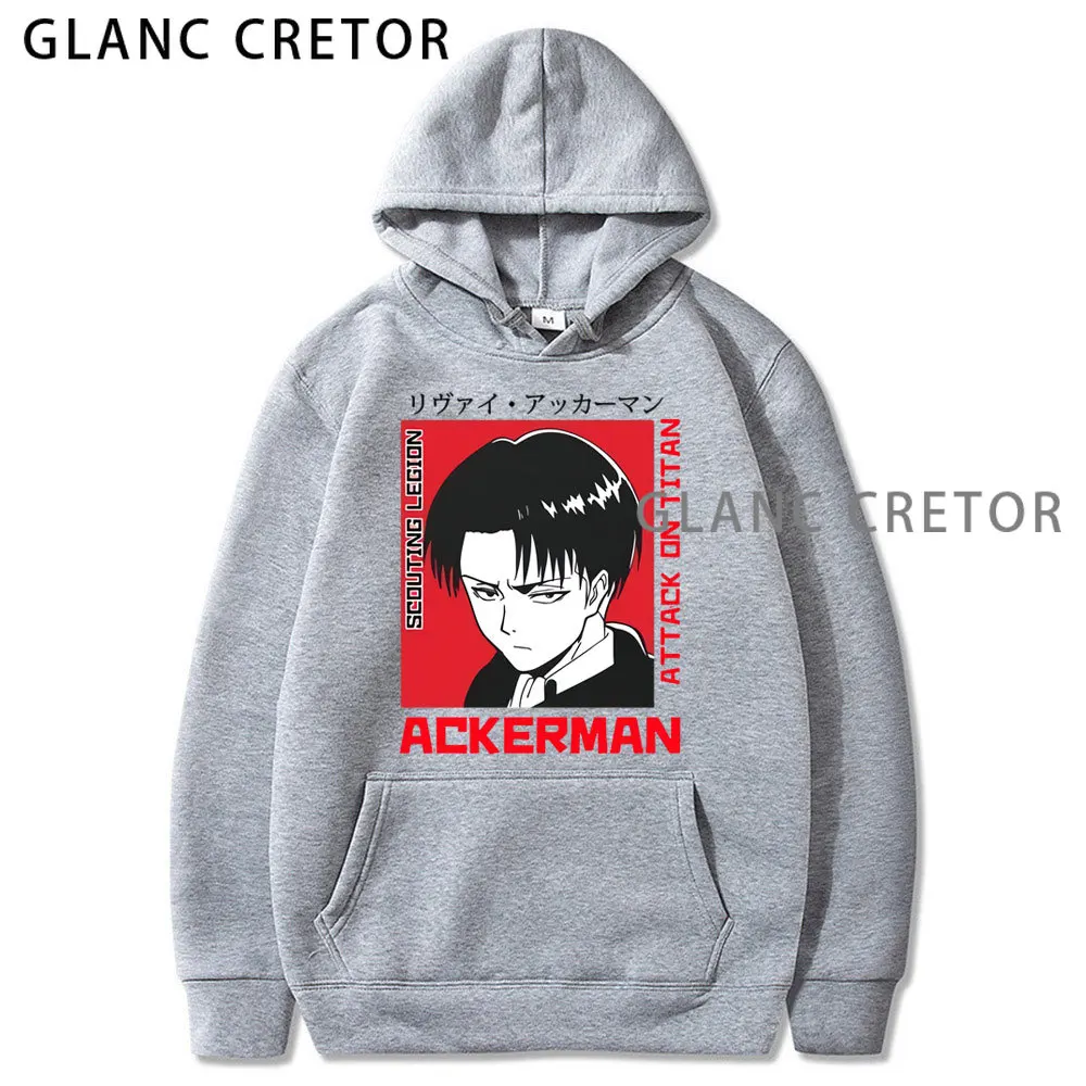 

Men's Hoodies Attack on Titan Harajuku Unisex Hoodie Japanese Anime Funny Printed Streetwear Fashion Casual Male's sweatshirt