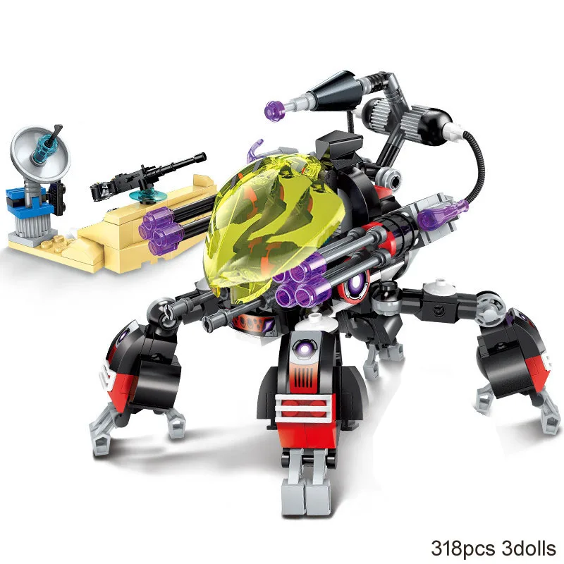 Развивающий строительный блок высокотехнологичная Эра стрельба робот атака 3