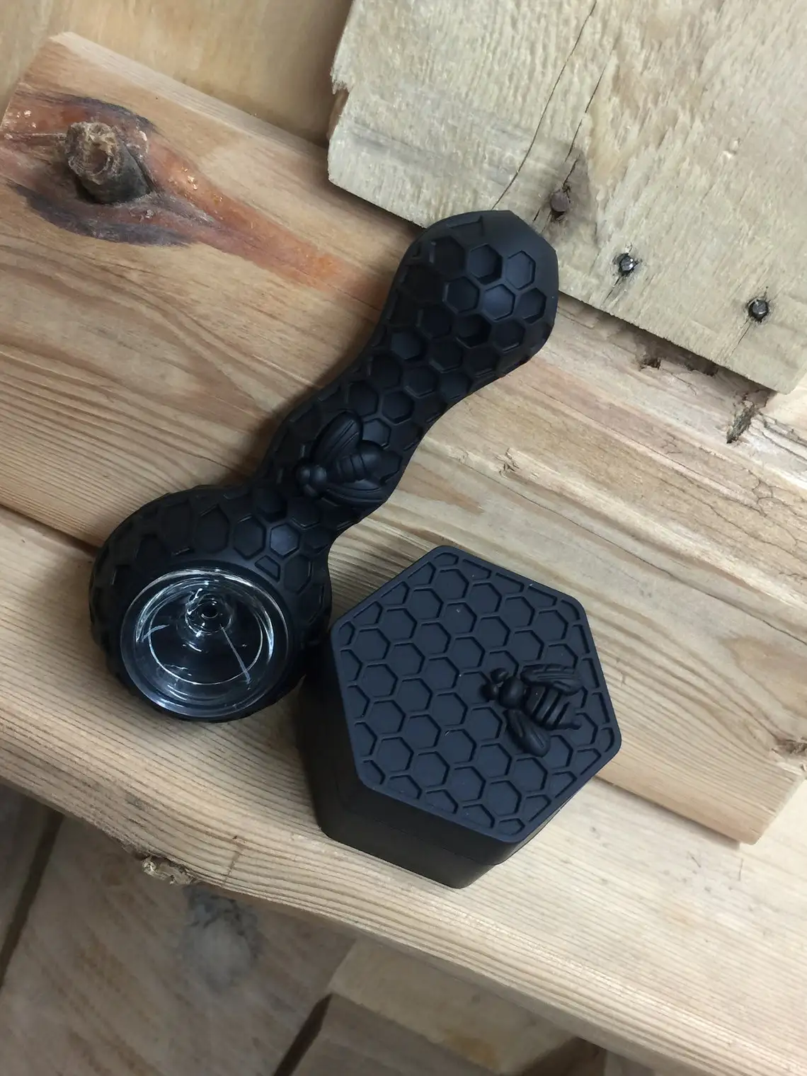 4-дюймовая силиконовая сотовая трубка со встроенным хранилищем и инструментом Dab