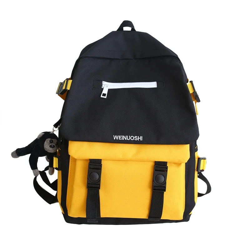 

NEW Real Photo Schoolbag Female Korean Harajuku High School Students Junior High School Students Large Capacity Backpack 2020