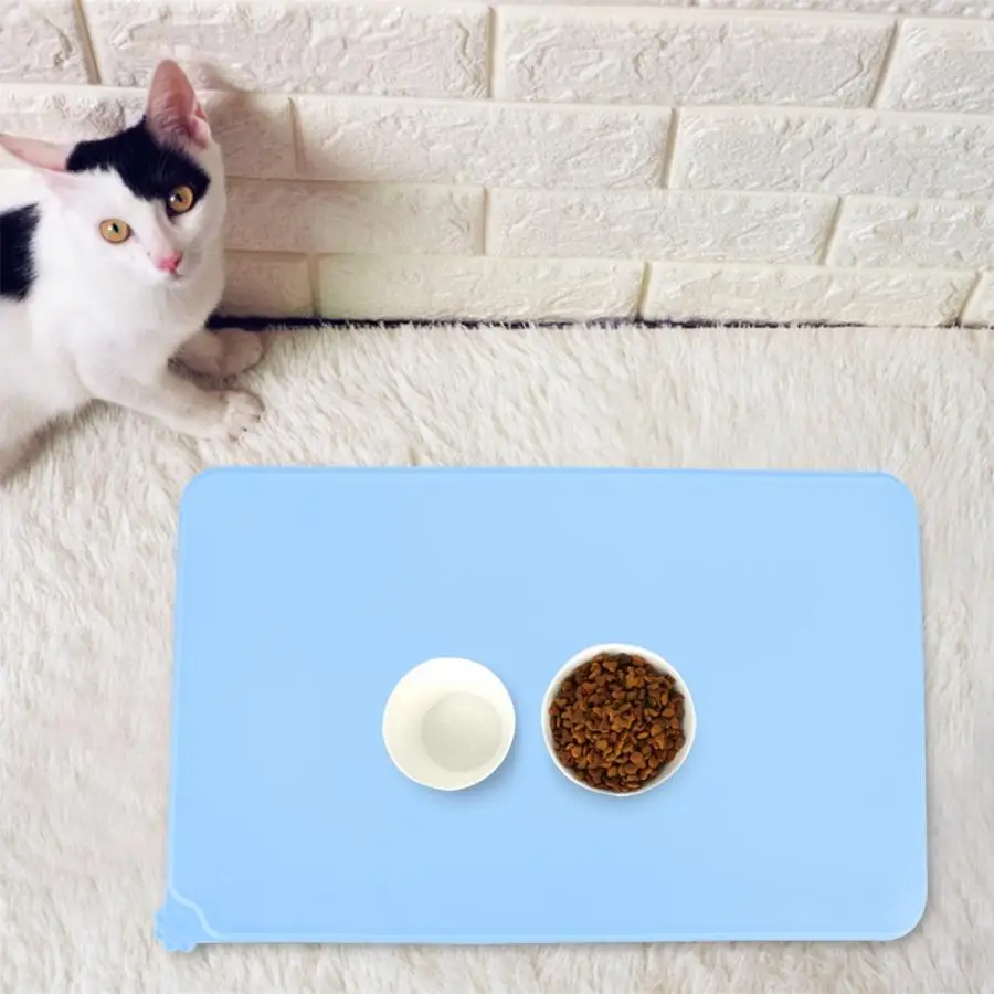 Коврик для корма домашних животных водонепроницаемый нескользящий Силиконовый