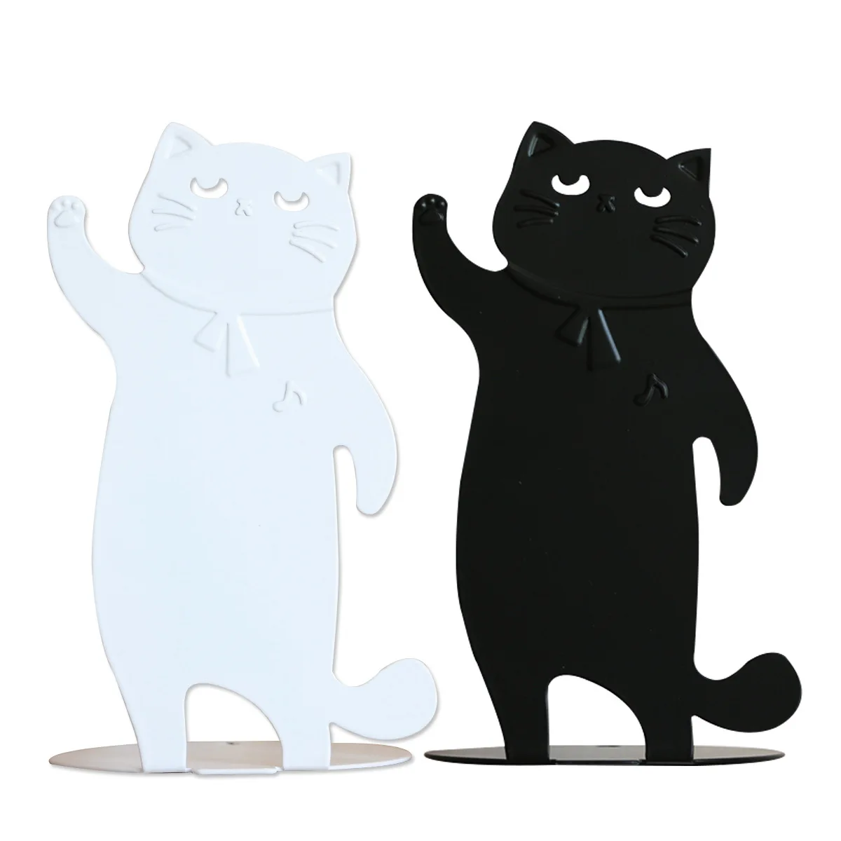 2 шт. пара металлический органайзер для книг черный белый| |