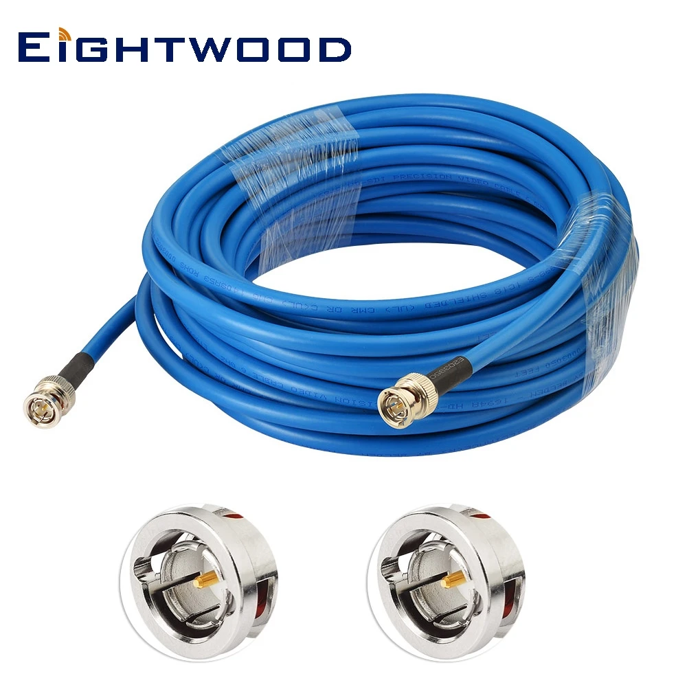 Eightwood SDI Кабель BNC кабель/6G/12G (Belden 1694A) 50 футов поддерживает HD SDI/3G SDI/4K/8K видеокабель
