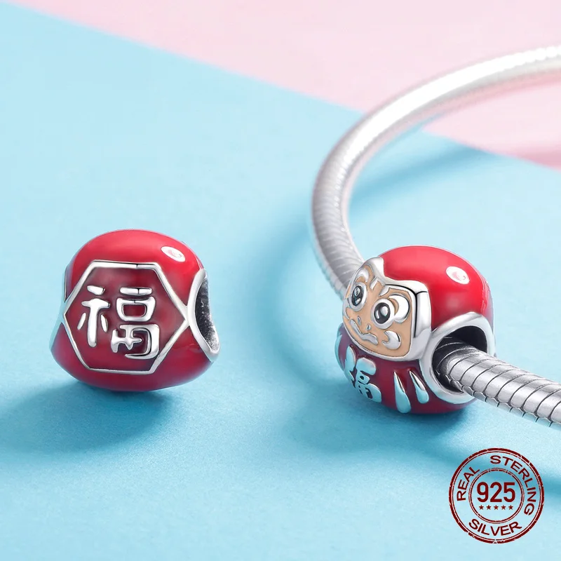 Женский браслет из серебра 100% пробы с красной эмалью | Украшения и аксессуары