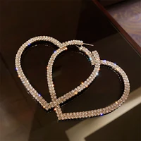 925 silver needle korean fashion temperament simple personality net red explosion full of love earrings