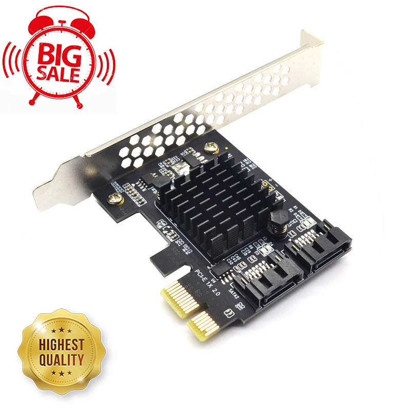 Удлинительная карта PCI-E PCI Express на SATA 3 0 с кронштейном 2 порта III 6 Гбит/с