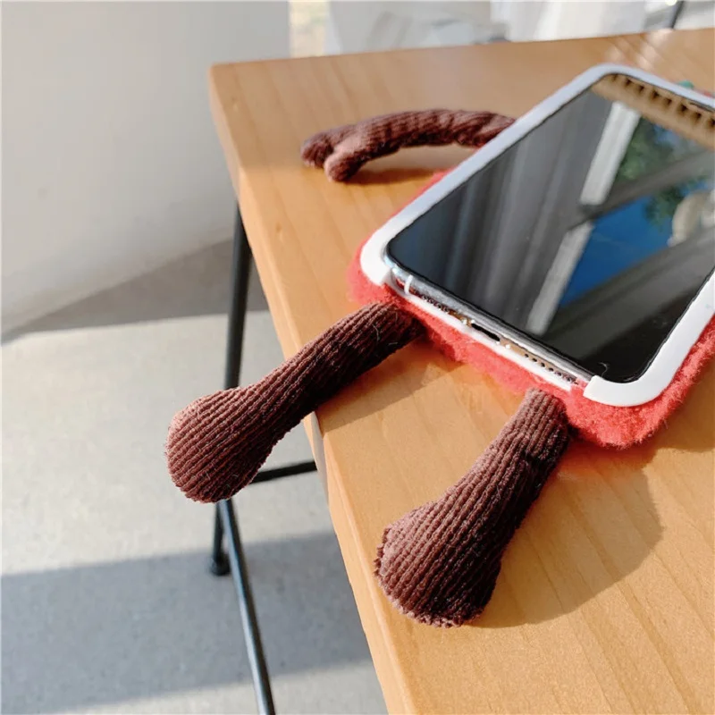 Cartoon Fur cases For iPhone 11 case XS X XR Pro Max 8 Plus Cute three-dimensional Soft Plush Phone Cover iphone 7 xr coque |