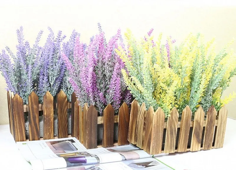 Украшение Романтический Прованс Лавандовые цветок шелковые искусственные цветы