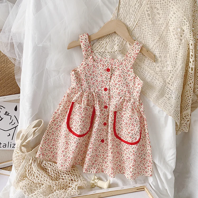

2020 Girl Baby Summer Dress Flowers Cotton Princess Dresses Kids Children Clothes Vestido