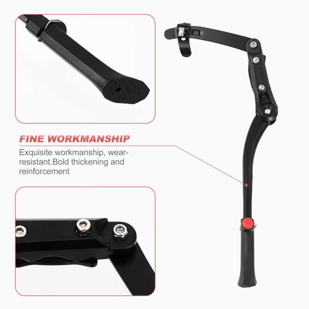 

Rear Bike Kickstand Adjustable Mountain Bike Side Kick Stand Foot Brace Stand