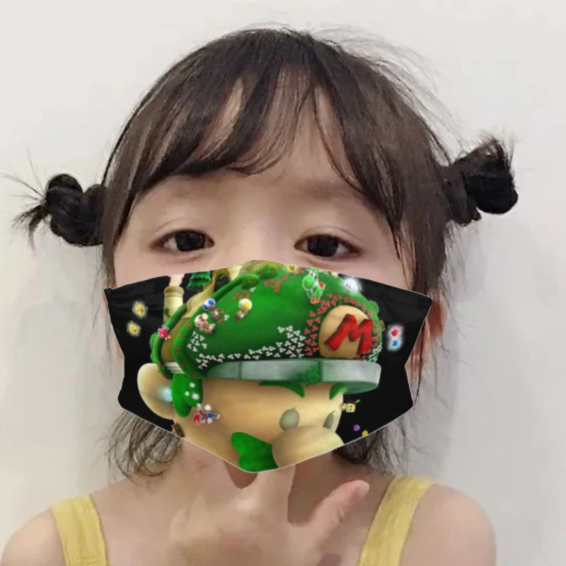 

Super Mario Children Masks Reusable Washable Kid Mask Filter PM2.5 Cotton Adult Face Mask Protective Mouth Mask Fabric Cover