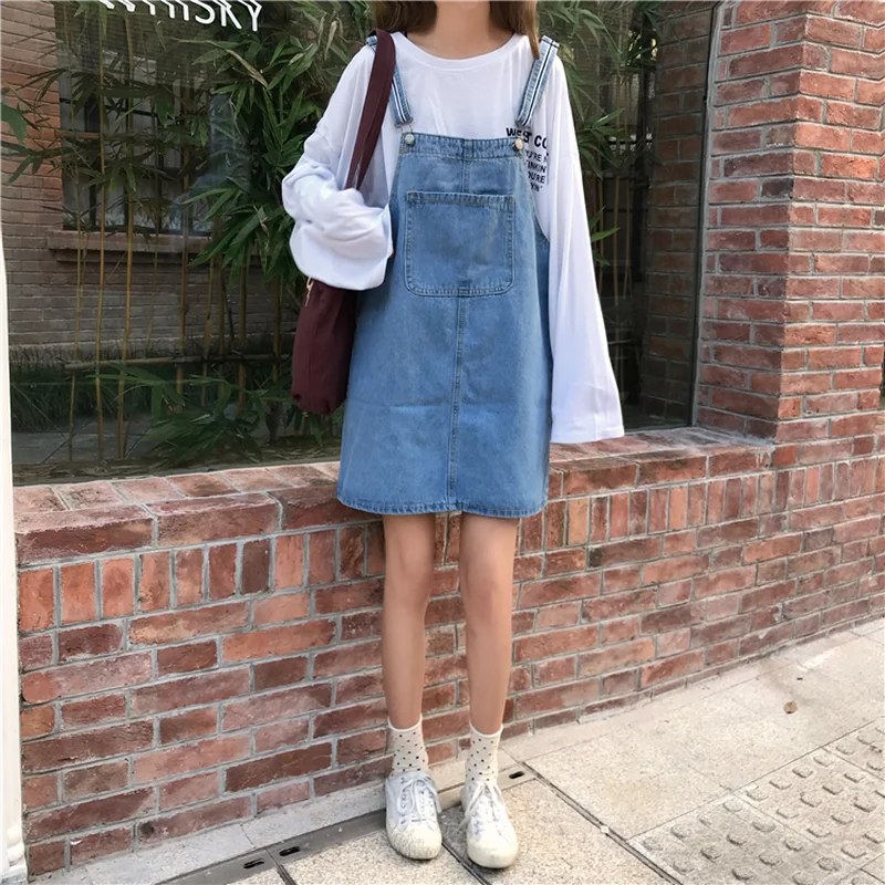 Женское джинсовое платье без рукавов свободное тонкое повседневное мини на