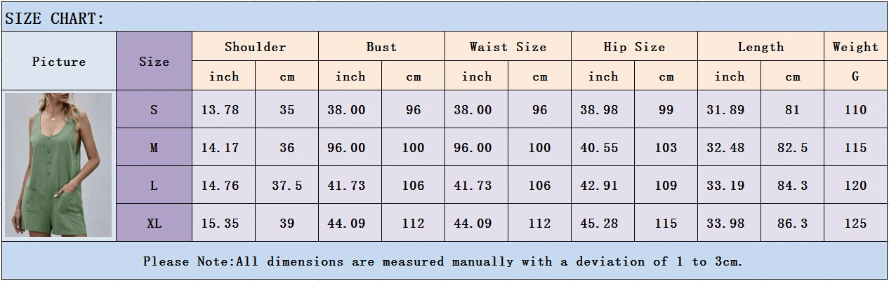 

Women Summer Rompers Solid Color U-Neck Sleeveless Short Trousers with Pockets Vacation Casual Female One Piece Playsuit