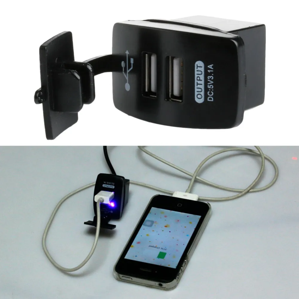 1 шт. новая двойная USB Автомобильная сигарета 12В Зажигалка разветвитель зарядное