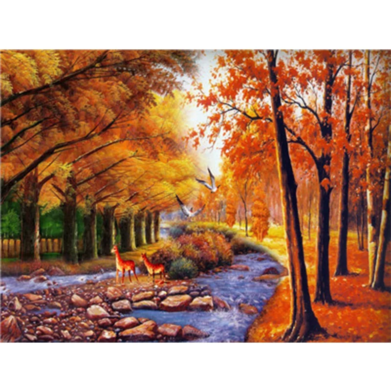 Набор для рисования по номерам на холсте пейзаж сделай сам акриловая масляная