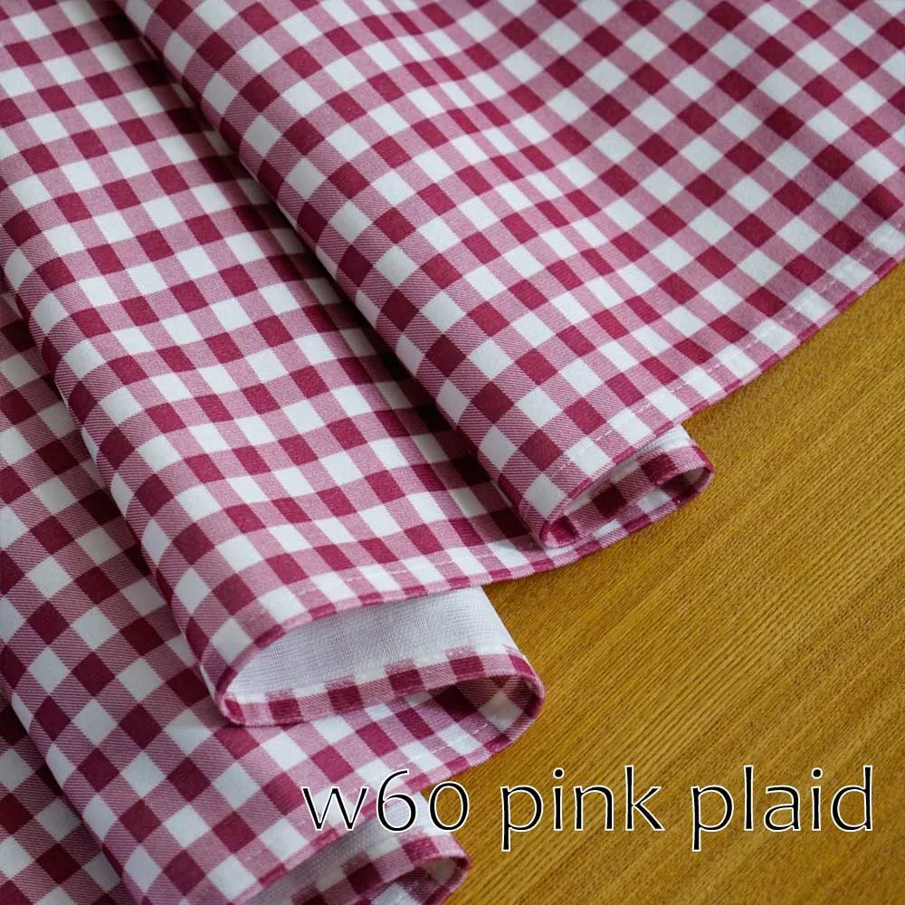 w60 pink plaid S Современный Декор для дома розовый темно-синий черный цвет плед стержень карман толстый Гладкий плюшевый кухня окна двери балдахин шторы - Цвет: w60 pink plaid S