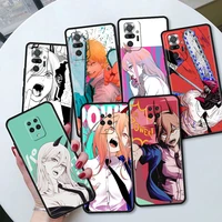fashion case for xiaomi redmi note 9s 9 8 7 8t 9t 10 9c 9a 7a 6a 8a k40 pro soft phone funda cover anime chainsaw man cover
