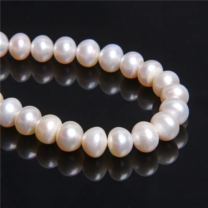 14 &quotкласс AAA 10 11 мм белый натуральный пресноводный жемчуг круглый блеск
