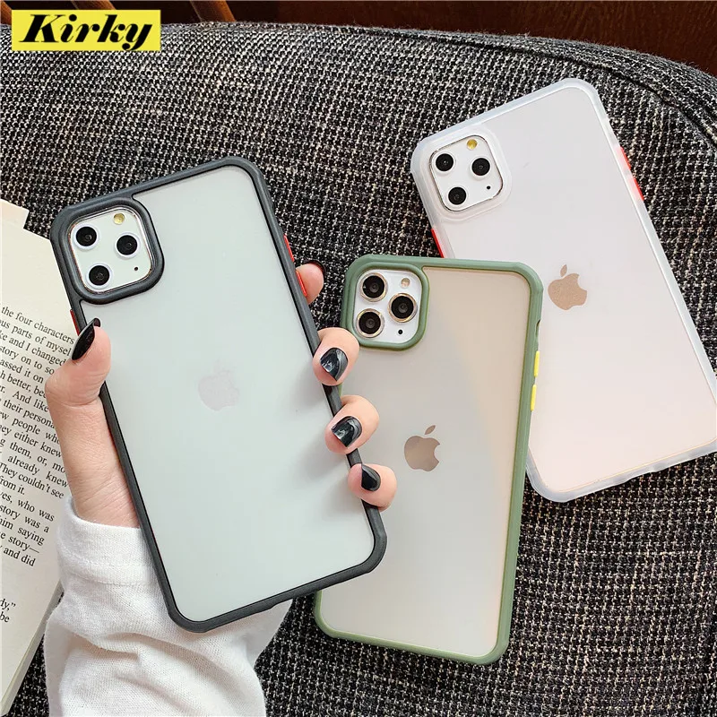 Candy color Frame Transparent Gasbag Shockproof Silicone Phone Case For iPhone 11 Pro Max XR X XS 8 7 6S Plus TPU Back Cover | Мобильные
