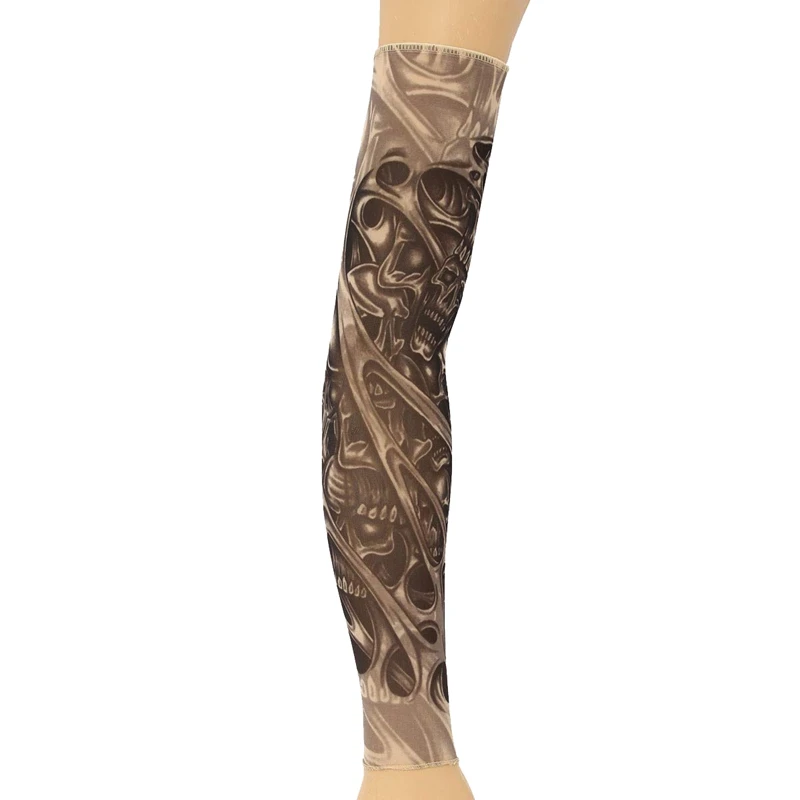 

1 Pair Unisex Temporary Fake Slip on Tattoo Nylon Arm Sleeves Kit Fashion Arm Protector Stockings Slip Accessories