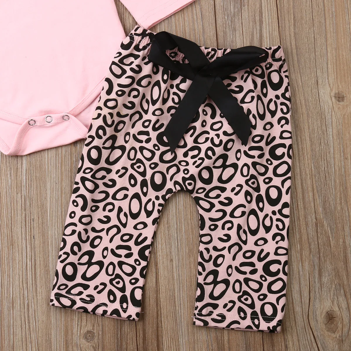 

Newborn Baby Girls 0-18M Clothes Long Sleeve Tops+Leopard Pants Headband Outfit Set