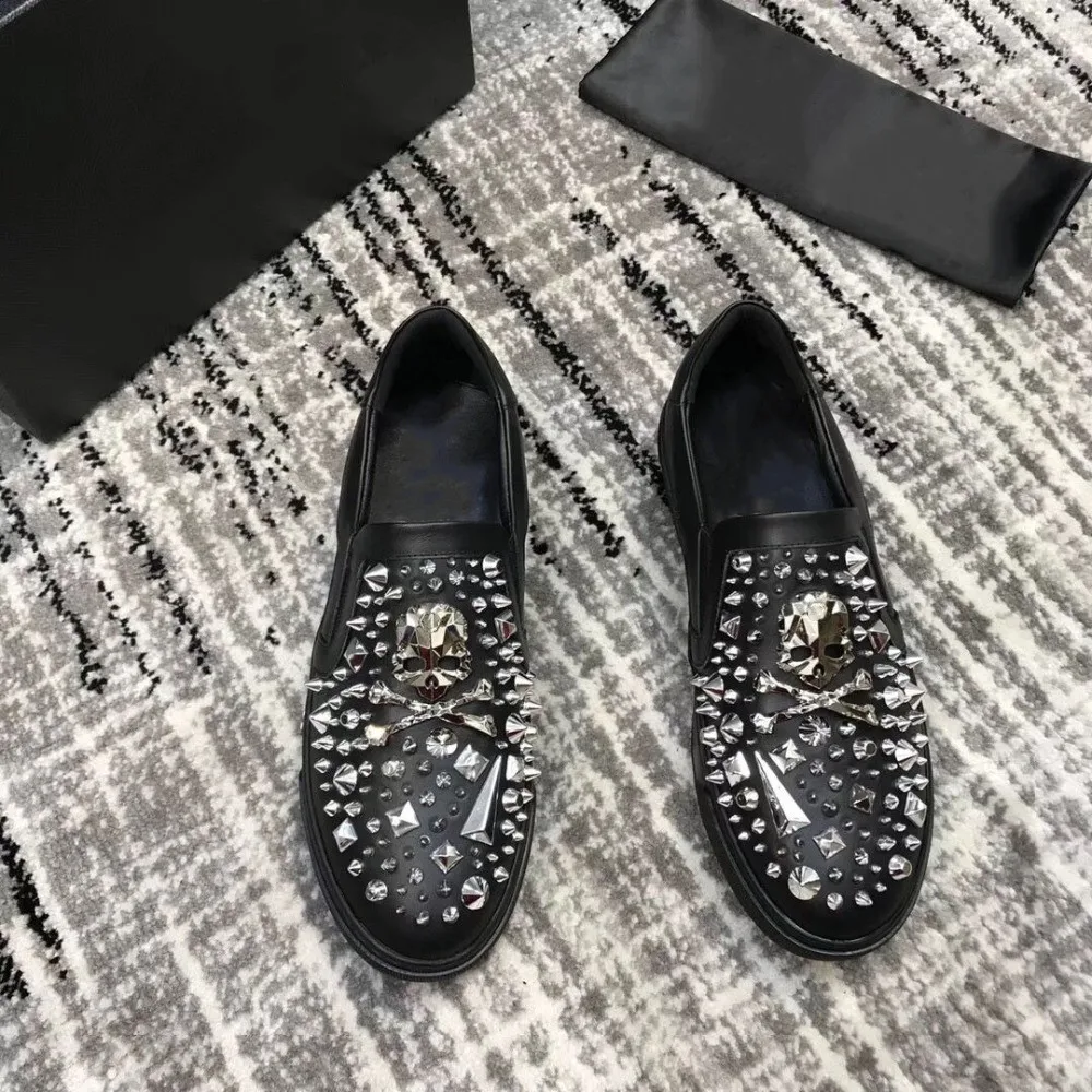 Роскошные дизайнерские модные брендовые кроссовки кожаные мужские туфли