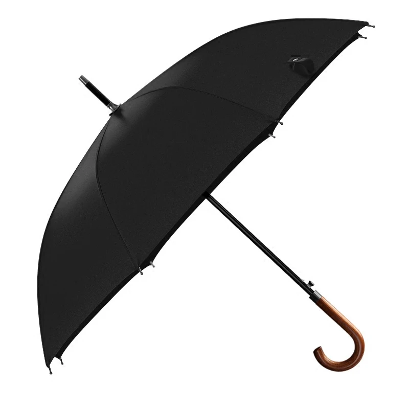 

Wood Long Handle Umbrella Windproof Strong Rain Umbrellas Japanese Sun Clear Umbrella Golf Men Business Regenschirm Gift SY203
