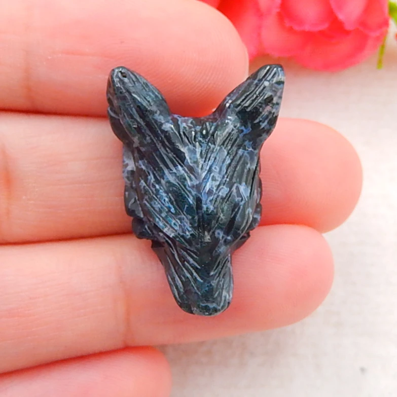 

Natural Gemstone Moss Agate Fashion women pendant beads,Semiprecious stone Jewelry 25x18x10mm4g