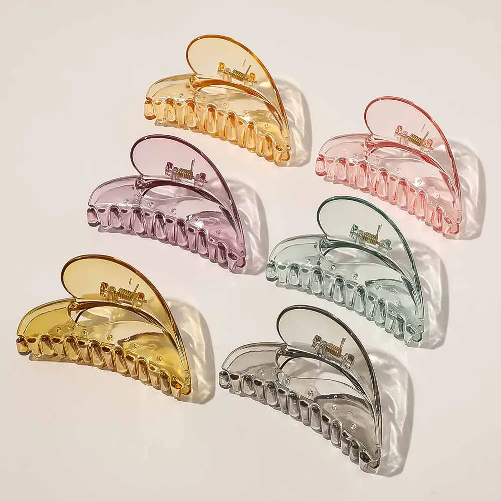 Заколки для волос женские прозрачные большие |