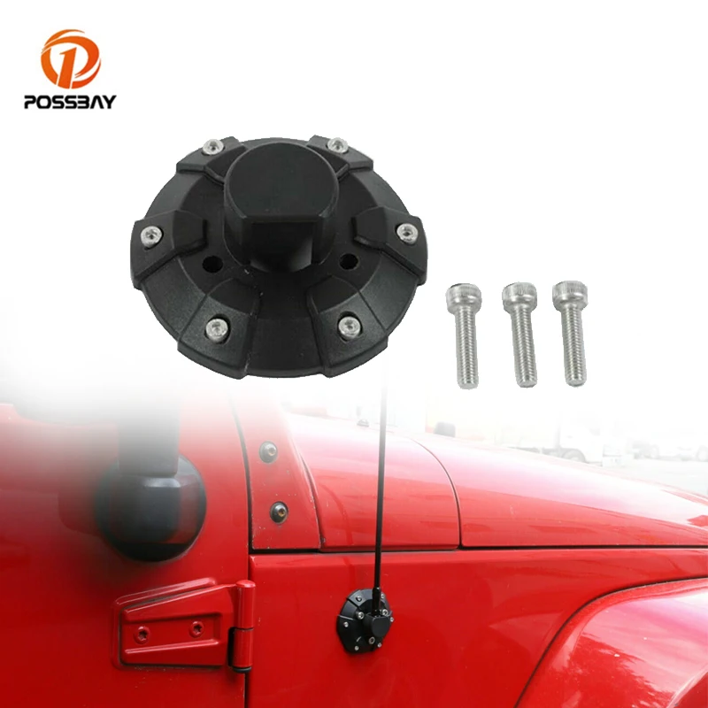 

Черная задняя крышка для автомобильной антенны для Jeep Wrangler JK JL JLU JT Rubicon Sahara Sport 2007 2008 2009 2010 2011 2012-2021