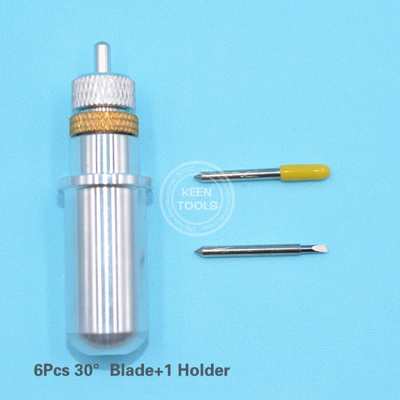 30D-holder 1 шт. большой держатель лезвия Roland+ 6 шт. 30 45 60 градусов большой режущий плоттер Roland лезвия виниловый резак серии AAAAA - Длина режущей кромки: 30D-holder